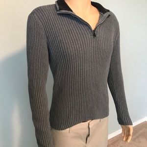 Express Grey Half Zip Sweater Size L
